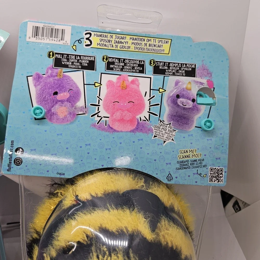Lot of 2 Fluffie‎ Stuffiez Plush – Cupcake & Bee – Sealed New MGA Collectibles